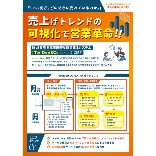 営業支援型Web受発注システム【TenDenEC】 導入企業、販売代理店を募集