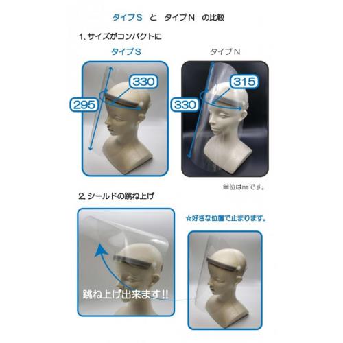 暑さ対策バッチリ! 可動式フェイスシールド