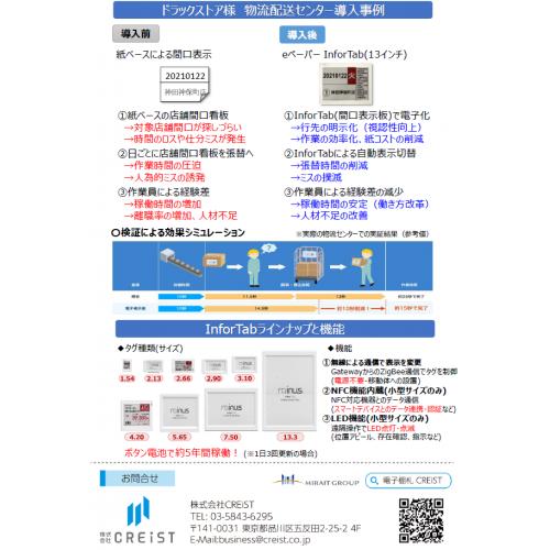 電子棚札(ESL) 物流配送センターDX改革 導入事例(裏)