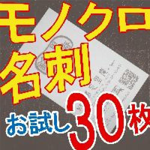 送料無料■お試し名刺３０枚　ショップカードなどにも