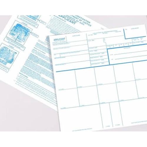 FD-258 FBI指紋カードへの指紋採取 アメリカ無犯罪証明書 ビザライセンス