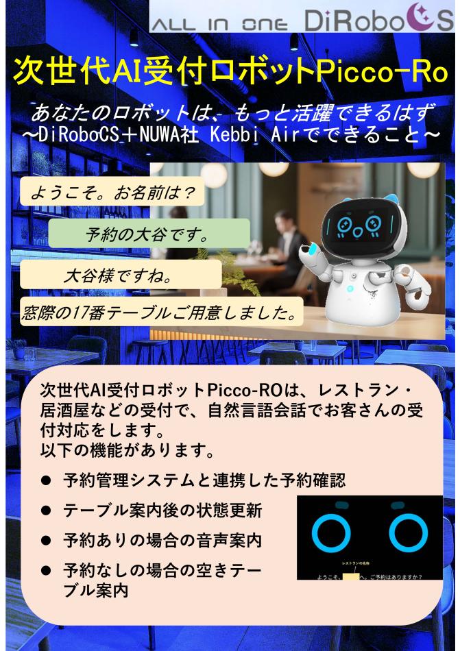 次世代AI受付ロボット　Picco-RO