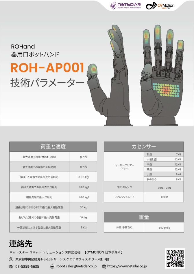 RO-Hand　　ロボットハンド　【協働ロボット/ヒューマノイド/研究用途等】