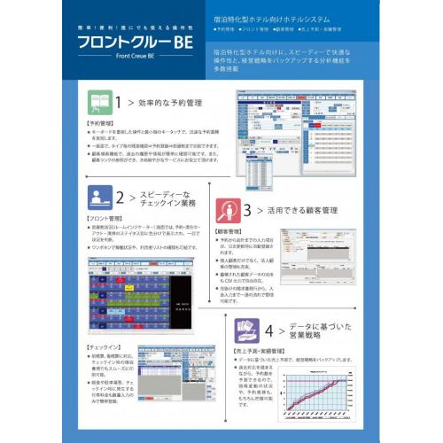 ビジネスホテル～シティホテル向けのホテルシステム「フロントクルー BE」