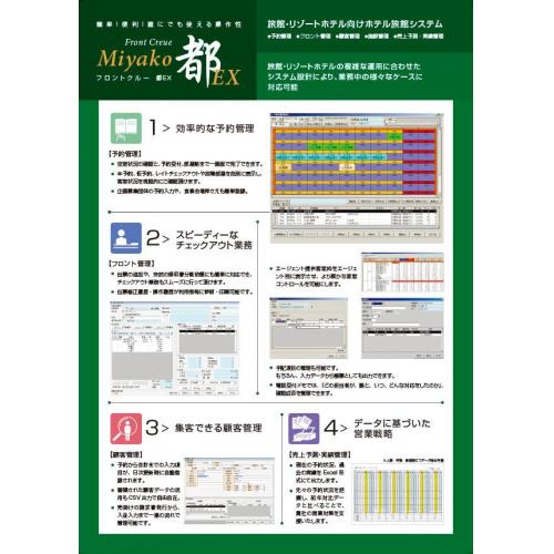 旅館に特化し、料理や会場の手配・管理などが簡単「フロントクルー 都EX」