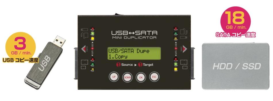 USB&SATAデュプリケーター/消去装置