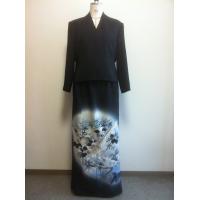 留袖ドレス No1 黒　2ピースタイプ（スカート＆ジャケット）