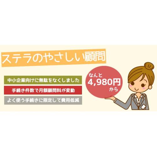 【4,980円からの社労士顧問】ステラのやさしい顧問