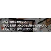 名刺代わりのウェブサイトが欲しい企業様用プランご用意いたしました。