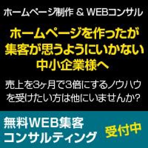 【無料WEBコンサルティング】HPを作ったが、集客が思うようにいかない方へ