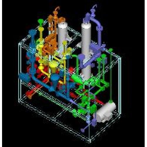 ユニット化、プレハブ化でコストダウンが可能（3DCADによるプラント配管設計）