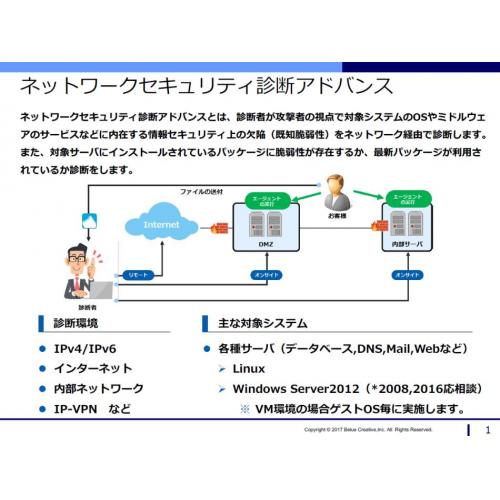 業界初 ネットワークセキュリティ診断アドバンスサービス