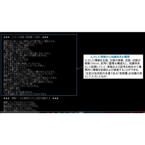 入力したテキスト情報から自律的に知識体系を構築