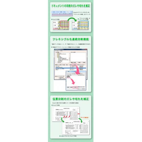 エクセルで画面の表示と印刷結果が、ずれたり、切れたりするのを補正