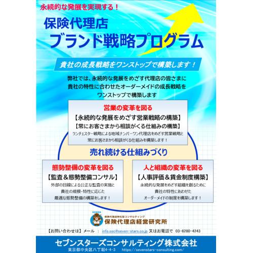 保険代理店ブランド構築プログラムー保険代理店特化型コンサルティング