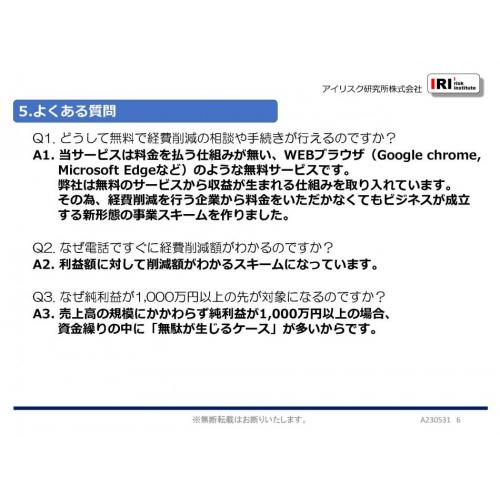 よくある質問 (1)　物価上昇対策 経費削減 電話相談サービス