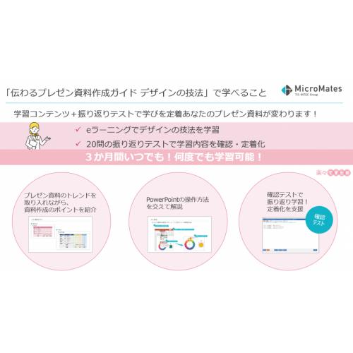 e-ラーニングコンテンツ「伝わるプレゼン資料作成ガイド デザインの技法」