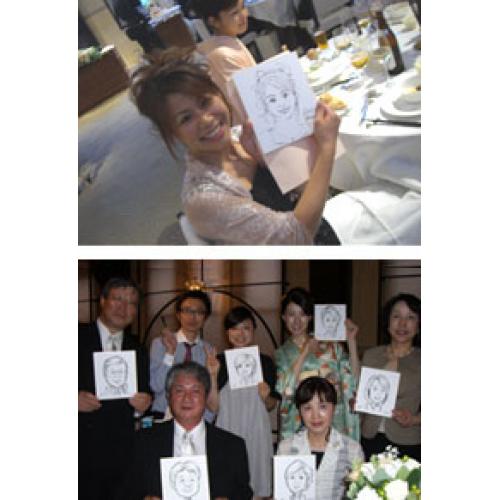 似顔絵師出張サービス~パーティー、懇親会、謝恩会、式典、結婚披露宴、