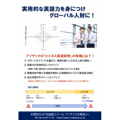 アイザックの「ビジネス英語研修」でグローバル人財に!
