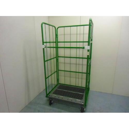 カゴ台車 グリーン