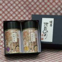 手土産やプチギフト・粗供養などに最適、１号缶入須磨のり2本箱入り税込￥2,700