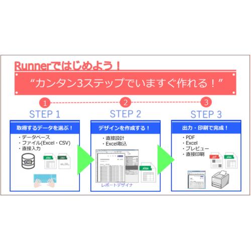 RapidReportRunner／システム・Excelデータを基に帳票作成★