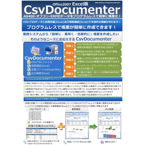 CsvDocumenter(プログラムレス帳票開発製品)