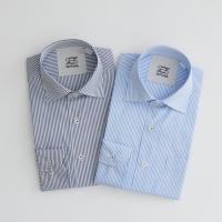 セミワイドストライプ ビジネスシャツ 形態安定 長袖 FATTURA 日本製