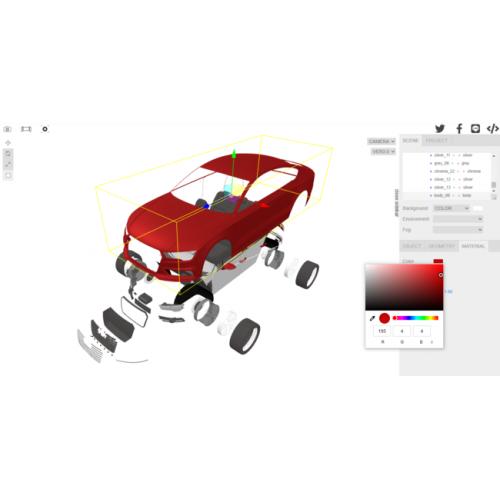 3DCG管理ソフト CAD,CGの3DモデルをWebブラウザで閲覧、AR化まで