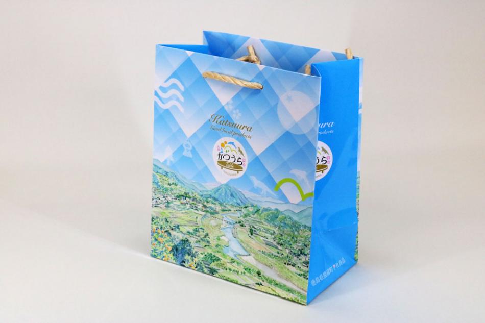 手提げ紙袋　ショッピングバッグをオリジナル印刷にて製造いたします。