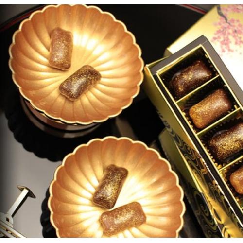 京のあられショコラ クーベルチュールチョコレート 金粉 バレンタイン コーヒー味
