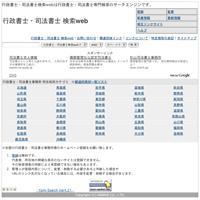 行政書士・司法書士検索Web