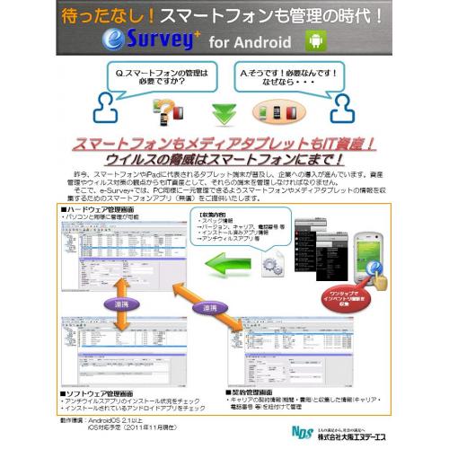 スマートフォンも管理の時代！　e-Survey+ for Android 