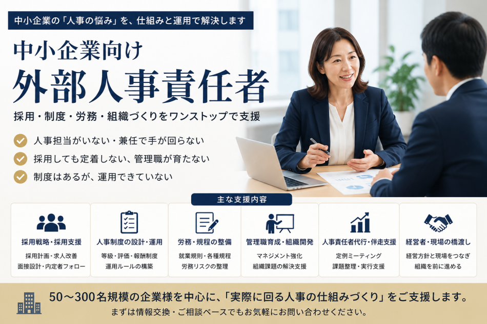 中小企業向け 人事立ち上げ・組織整備支援