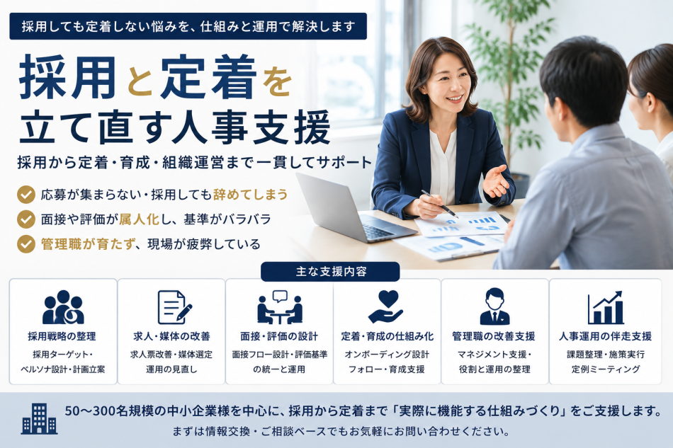 中小企業向け 採用・定着改善支援