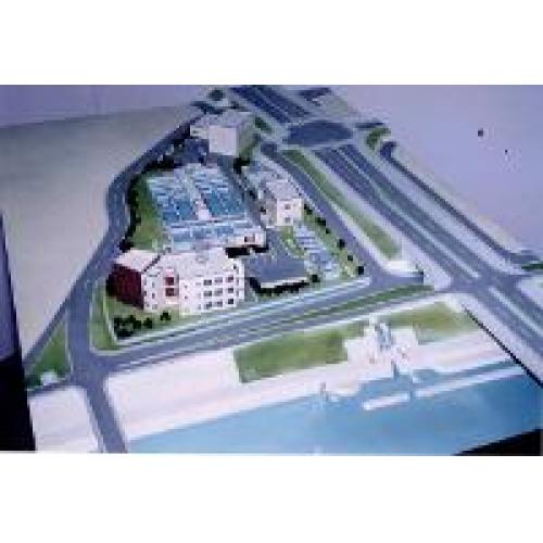 展示模型（河川浄化施設・1:200）