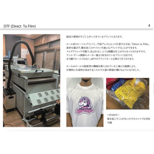 最近の主流の「DTF(Direct To Film)印刷」