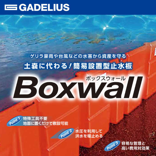 ボックスウォール | 次世代型止水板で水害・浸水対策を強化