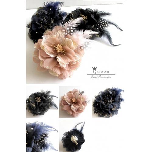 ■ジャケット、ワンピースに付けて華やかに!■デザインコサージュ