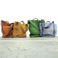 「土に還るバッグ」バイカラーパニエ